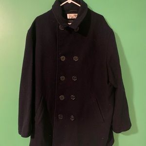 Wool Navy Pea Coat